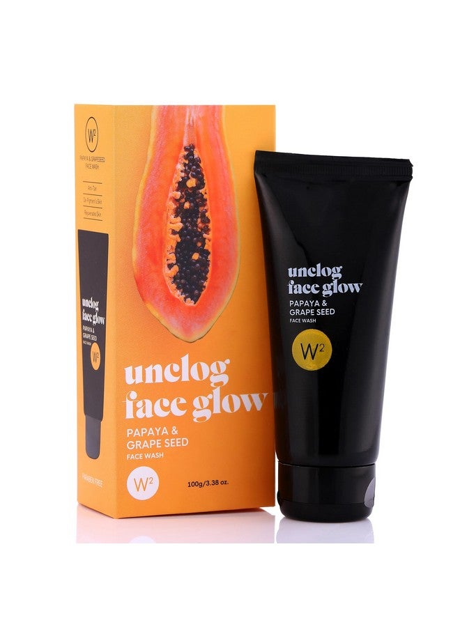 W2 Unclog Face Glow Papaya & Grape Seed Facewash - Image 1