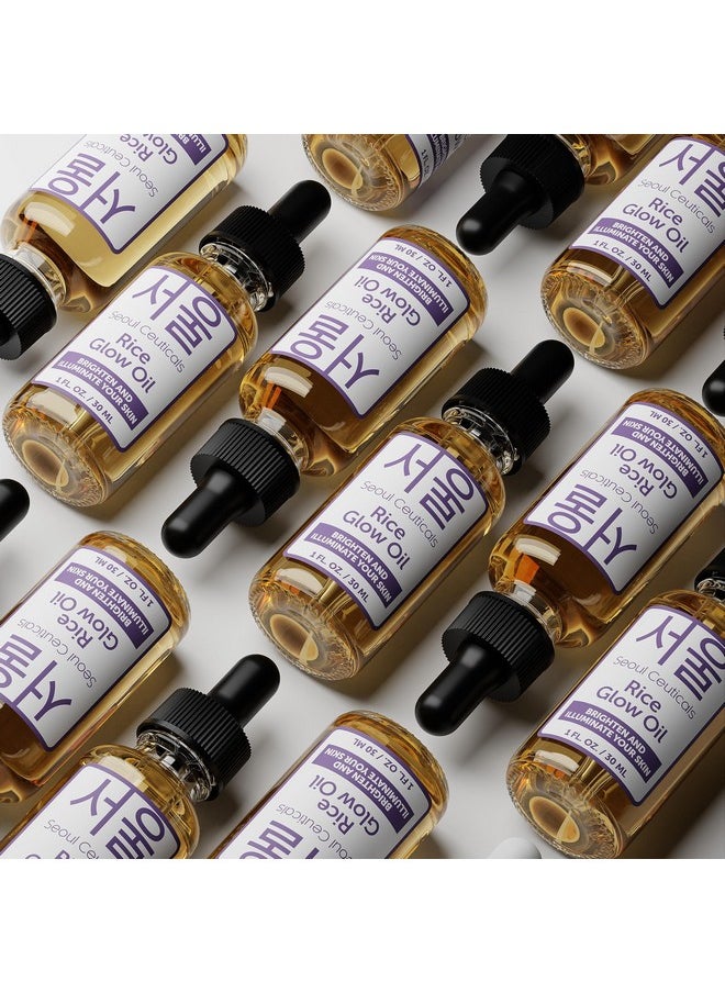 seoulceuticals - Rice Bran Oil For Skin Korean Skin Care Facial Glow Oil With Squalane & Vitamin E Cruelty Free K Beauty Skincare For Glass Skin 1Oz - Image 1