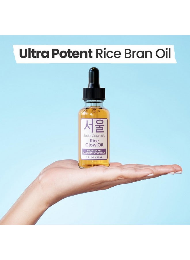 seoulceuticals - Rice Bran Oil For Skin Korean Skin Care Facial Glow Oil With Squalane & Vitamin E Cruelty Free K Beauty Skincare For Glass Skin 1Oz - Image 1