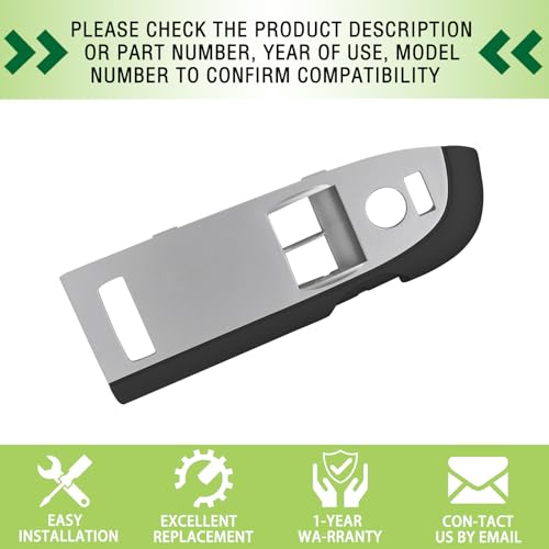 omoZone Window Switch Bezel Cover Front Left Driver Side Door Control Switch Panel Trim Ebony Compatible with 2010-2014 Chevrolet Chevy Silverado GMC Sierra Replaces 25951961 Pickup 2-Door - Image 5