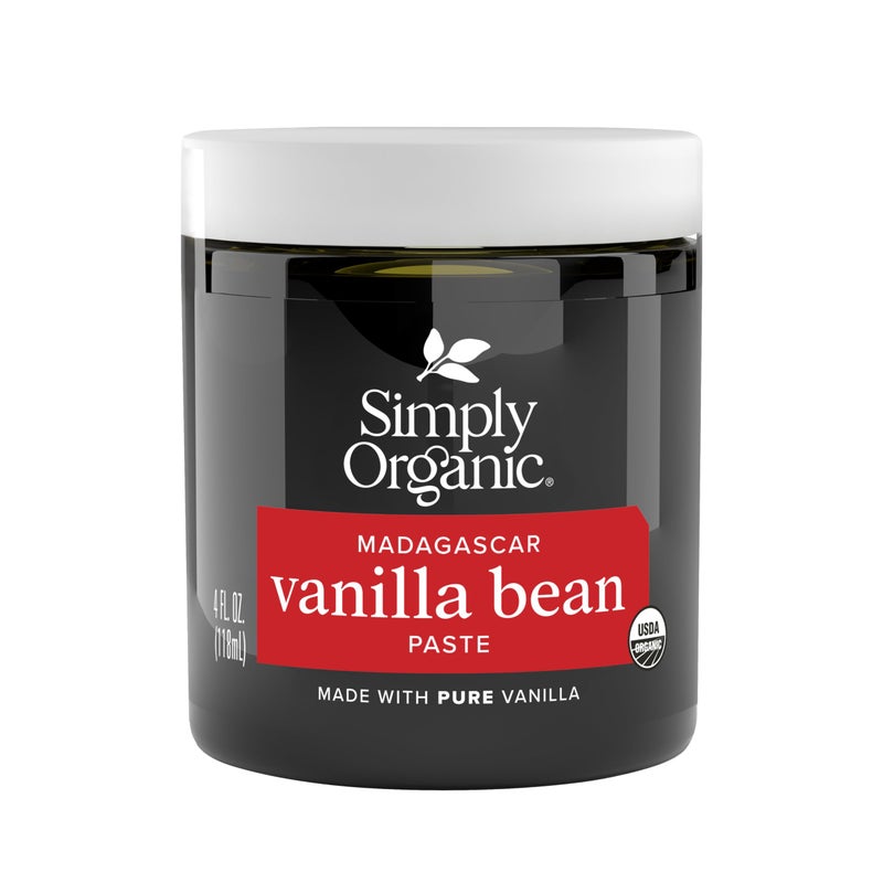 Simply Organic Vanilla Bean Paste, 4 Ounce Jar, Certified Organic, Kosher, Vegan, Non-GMO Rich Soft Paste, Warm Woody Aroma - Image 1