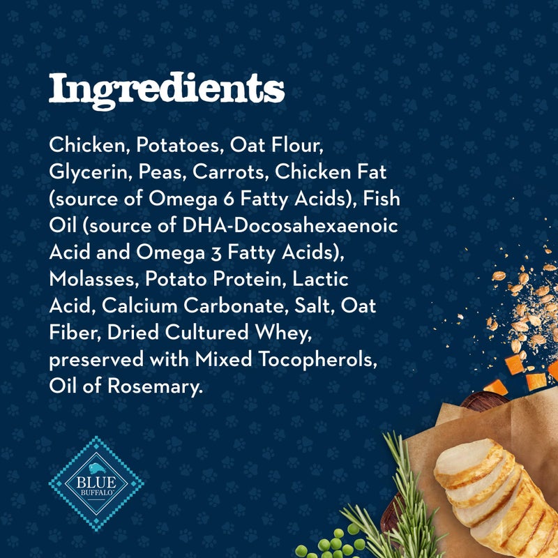 Blue Buffalo Baby Blue Soft Biscuits with DHA, Natural Dog Treats for Puppies, Great for Training, with Chicken & Carrots, 8-oz Bag - Image 5