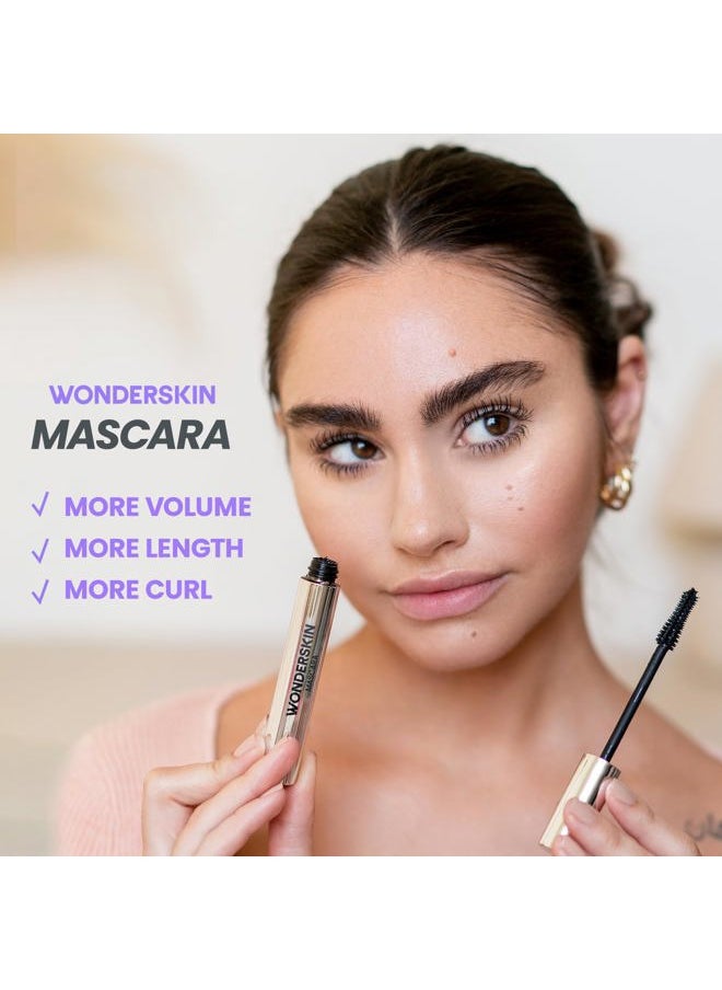 Wonderskin - Mascara - Black Mascara for Volume, Length, and Curl - Lengthening, Volumizing & Smudge Proof Lash Makeup - Image 1
