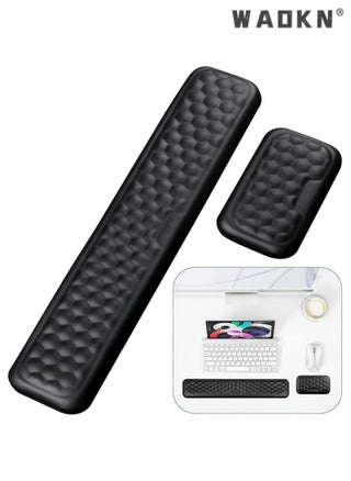 Ergonomic Keyboard Wrist Rest, Memory Foam Pad Set, Comfortable Cushion Support for Office, Computer, Laptop, Enhances Typing Experience, Reduces Pain and Fatigue, Lightweight Design - pzsku/ZF48E1FA9DA60C25B4DC3Z/45/_/1741932787/b20d7bdc-9525-4c52-ab1d-67b2a6169072