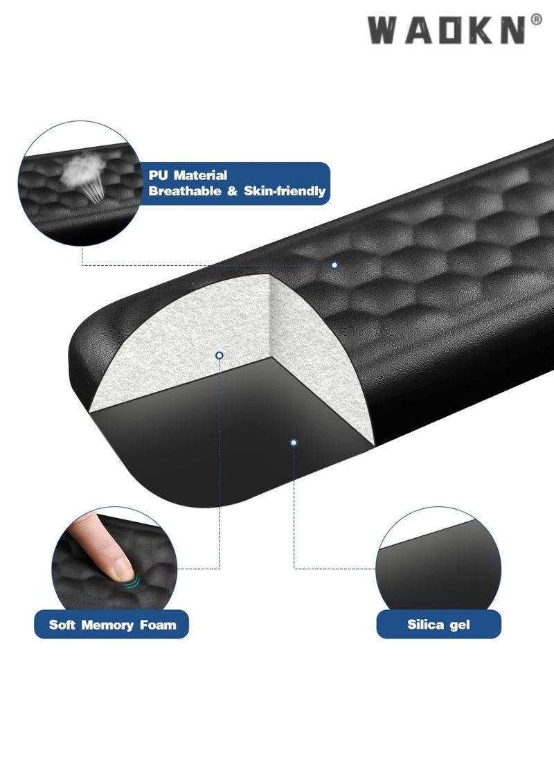Ergonomic Keyboard Wrist Rest, Memory Foam Pad Set, Comfortable Cushion Support for Office, Computer, Laptop, Enhances Typing Experience, Reduces Pain and Fatigue, Lightweight Design