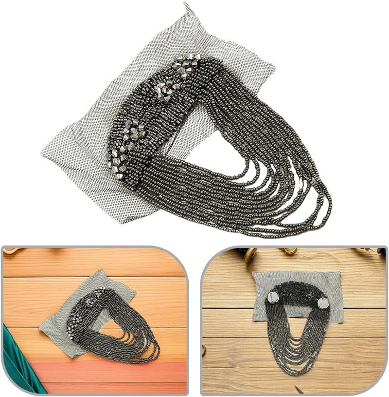 DOITOOL 2pcs Tassel Shoulder Epaulets: Retro Metal Tassel Shoulder Epaulets Detachable Badge Pad for Jackets Shirts Suits - Decorative Fringe Accessories for Party and Festival Outfits - Image 3