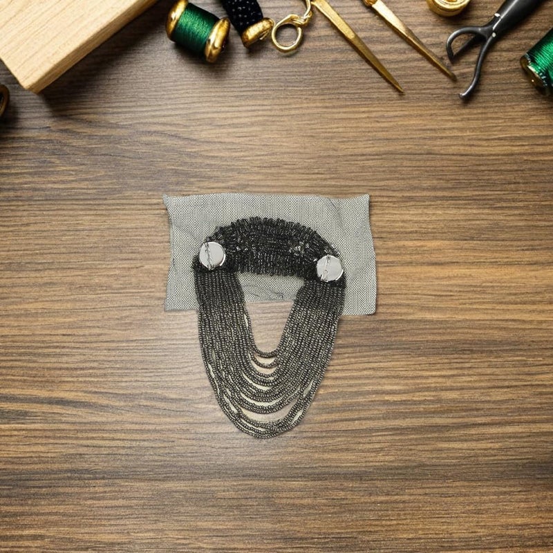 DOITOOL 2pcs Tassel Shoulder Epaulets: Retro Metal Tassel Shoulder Epaulets Detachable Badge Pad for Jackets Shirts Suits - Decorative Fringe Accessories for Party and Festival Outfits - Image 5