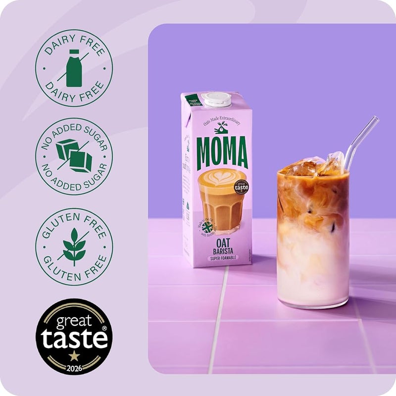 MOMA Barista Oat Drink • 6 x 1L • No Added Sugar • Vegan & Gluten Free - Image 3