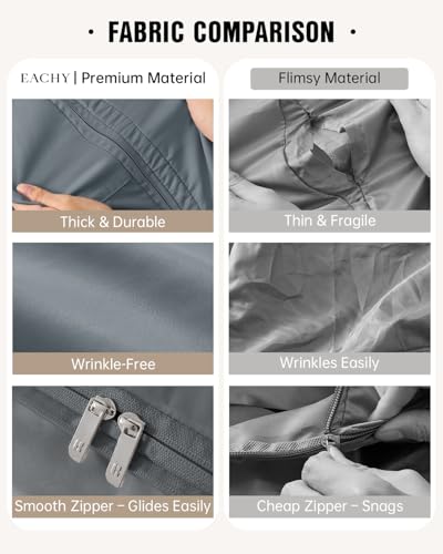 Eachy 3-Pack Comforter Storage Bag Blanket Storage Bags, Compression Storage Bags for Blanket Comforter, Ultra Space Saving Self Compression Organizer - Image 3