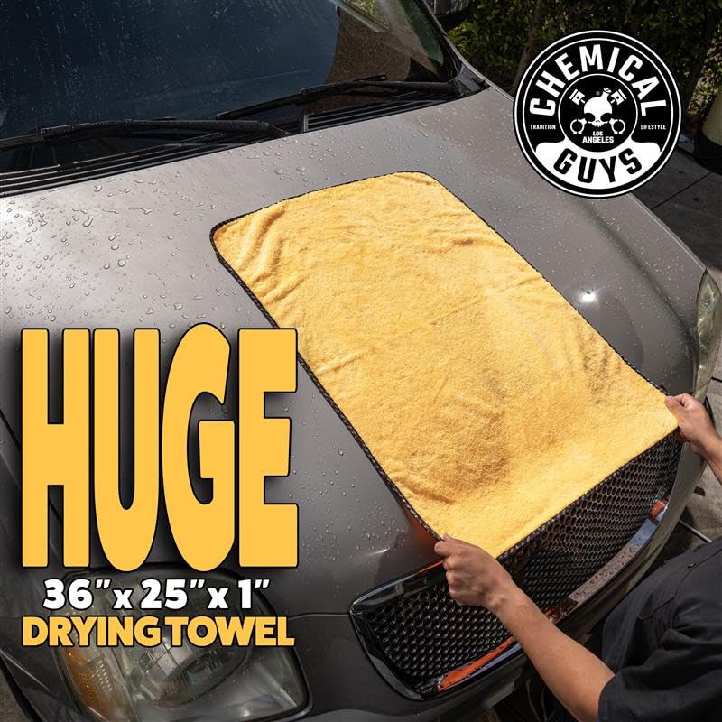 Chemical Guys â€ŽMIC721 Miracle Dryer Microfiber Drying Towel, (Great for Cars, Trucks, SUVs, RVs, Motorcycles & More), Yellow (36" x 25") - Image 2