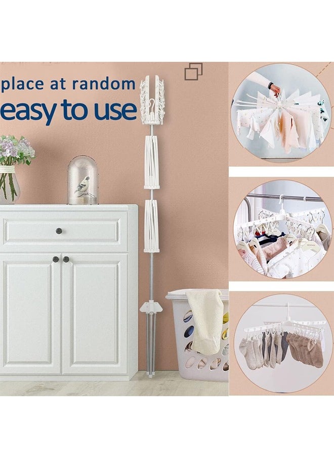 Taimi - Portable Garment Drying Rack 3-Tier Clothes Drying Rack Foldable Stainless Steel Tripod Clothes Dryer Indoor Outdoor for Hanging Laundry - Image 1