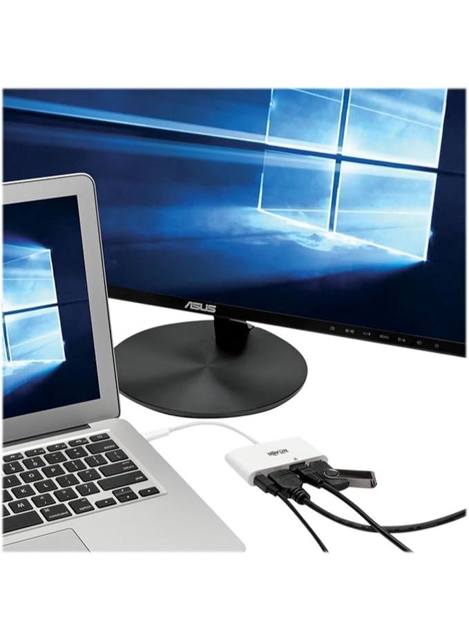 تريب لايت محوّل Tripp Lite U444-06N-HGU-C من USB-C (تايب-C) إلى HDMI مع USB-A، شحن USB-C PD، وإيثرنت بسرعة جيجابت، USB 3.1 Gen 1، متوافق مع Thunderbolt 3، جودة 1080p - Image 2