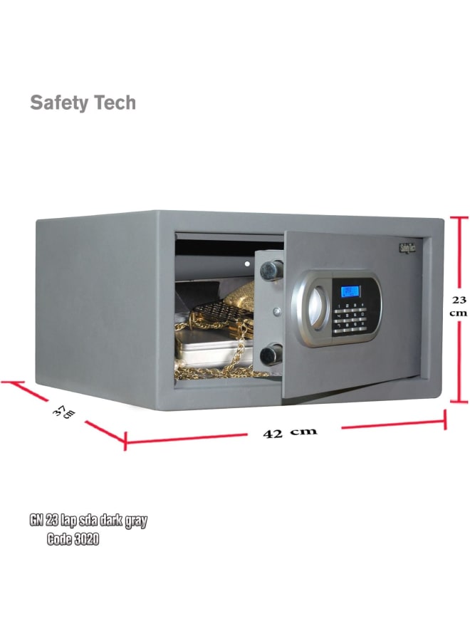 Safety Tech Home/Hotel Safe, 42 x 37 x 23 cm - Digital with a very loud anti-theft alarm - Laptop capacity - Includes 5 key holders (exclusive only) GN23 SDA2 - Image 2