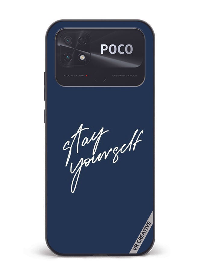 VR CREATIVE Protective Case Cover For Xiaomi Poco C40 Stay Yourself Design Multicolour - Image 1