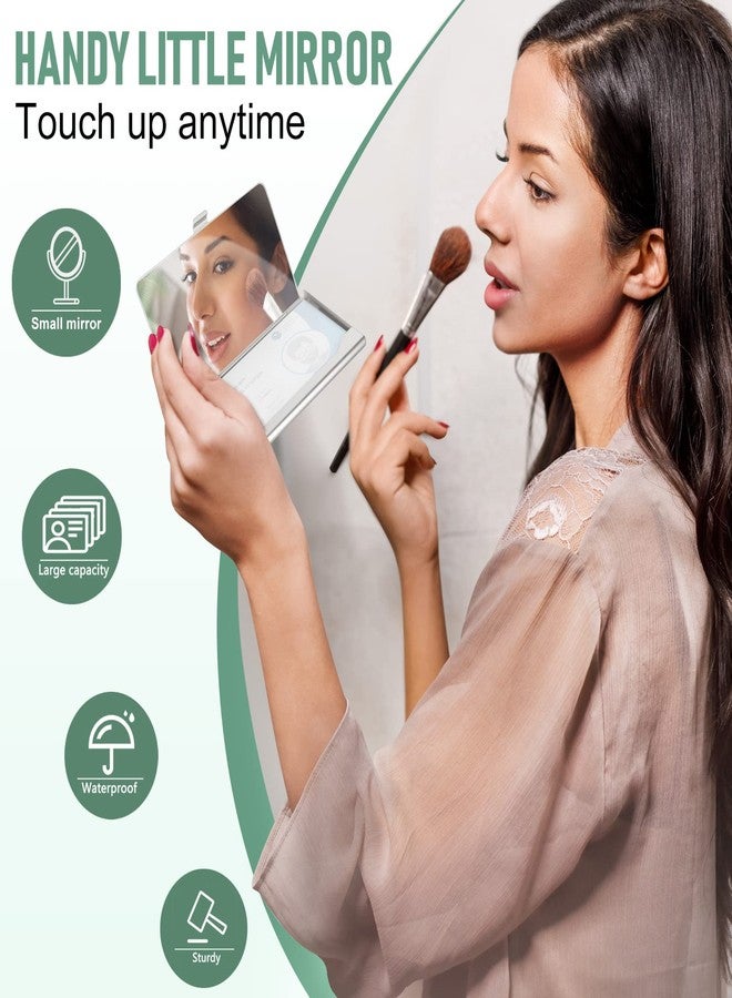محفظة بطاقات عمل من Swooflia للنساء، مصنوعة من المعدن، بتصميم بوهيمي تجريدي، نحيفة، مناسبة للجيب، مربعة الشكل، مثالية لوكلاء العقارات. - Image 5