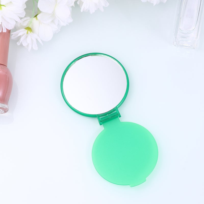 💄 24 قطعة مرايا تجميلية دائرية قابلة للطي محمولة لون أزرق وأخضر للبنات والنساء - Image 5