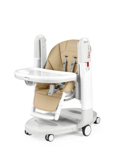 Peg Perego Peg Perego Tatamia Follow Me Recliner Rocking High Chair 5-Point Harness With Double Removable Tray And Cup Holder 59  X 107  X 78  - Beige Upto 3 Yrs  - Image 3