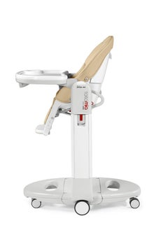 Peg Perego Peg Perego Tatamia Follow Me Recliner Rocking High Chair 5-Point Harness With Double Removable Tray And Cup Holder 59  X 107  X 78  - Beige Upto 3 Yrs  - Image 4