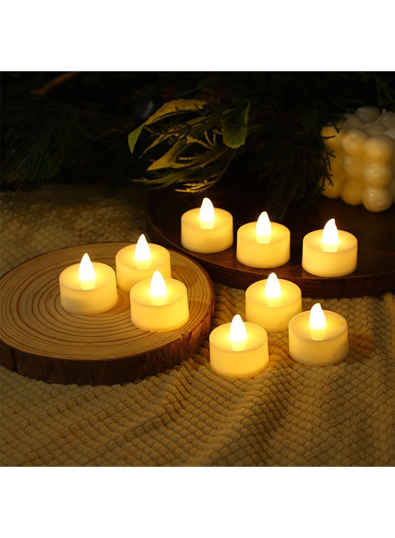 YOUGE 24-Piece LED Real Wax Battery Operated Flameless Candle Tea Light Set White - Image 1