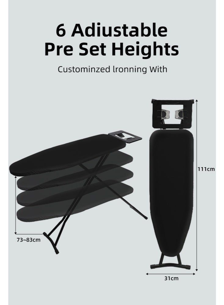 لوحة التجهيز-قابل للطي قابل للتعديل الارتفاع لوحة الحديد مع غطاء مقاوم للحرارة - خفيفة الوزن ودائمة للاستخدام المنزلي - Image 2