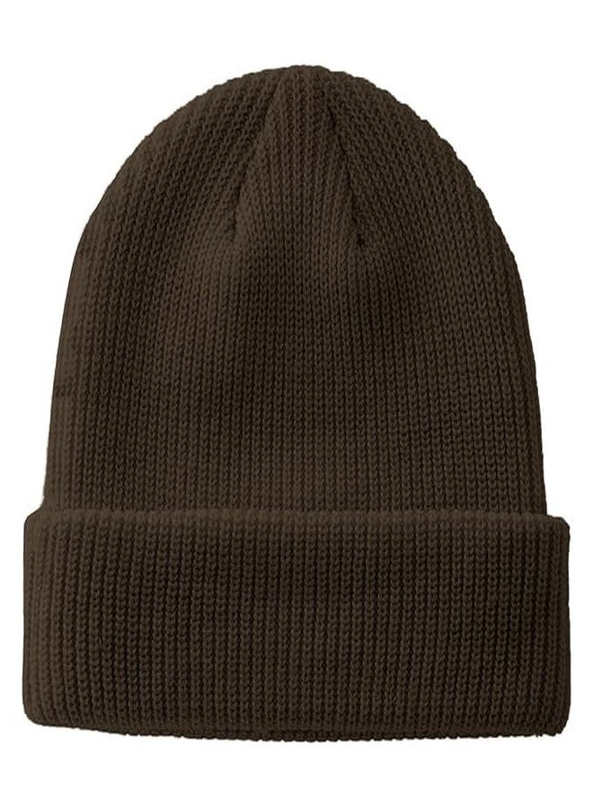 NETIZEN Winter Beanie Caps, Unisex Knitted Ribbed Design, Fur Lined Warm Thick Material, Sports Casual Style (Brown) - Image 2