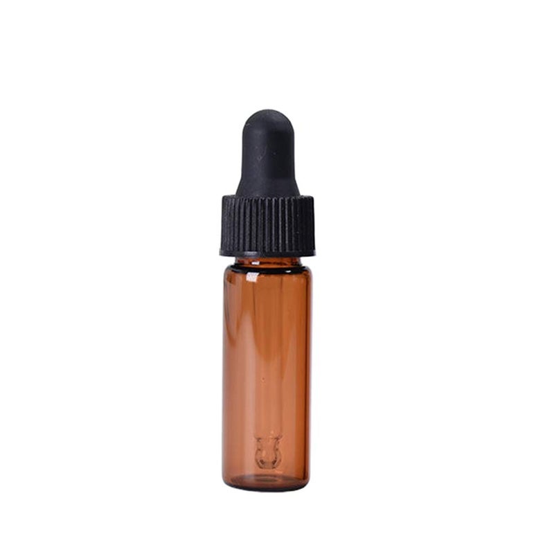 Furnido Amber Dropper Bottle,1 Dram (4ml) 15 Pack,Glass Eye Dropper Refillable Essential Oil Vials Perfume Sample Test Bottle With Pure Dropper Tubes&Black Screw Cap Travel Cosmetic Container - Image 1