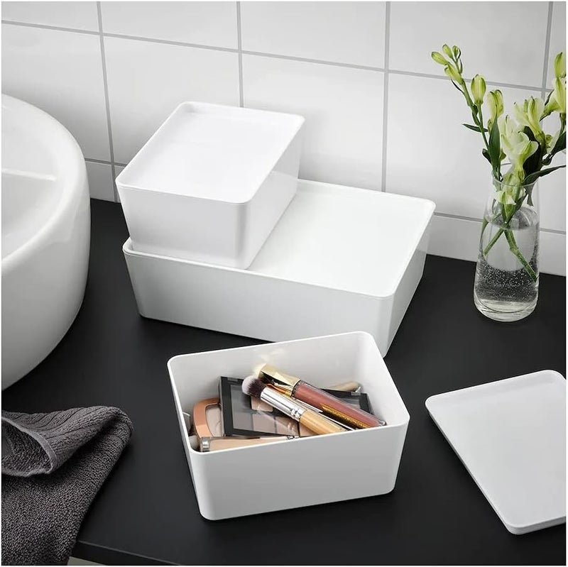 Airtight Plastic Box with Lid - White - Image 2