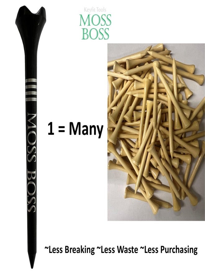 Keyfit Tools Moss Boss Golf Tees HDPE (15 PK) Hard to Break Material Also for Use Moss Boss 4 in 1 Divot Ball Mark Repair Tool Tee Holder Marker Club Stand Holder (Tees Only) - Image 3