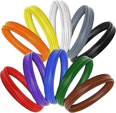 WOL 3D 10 in 1 PLA 3D Pen Filament Refil Pack – 1.75 mm, 10×5 m Filament – Premium 3D Pen Refill – ±0.03 mm Tolerance, 180–210 °C – Vibrant Colours & Portable Box. - Image 1