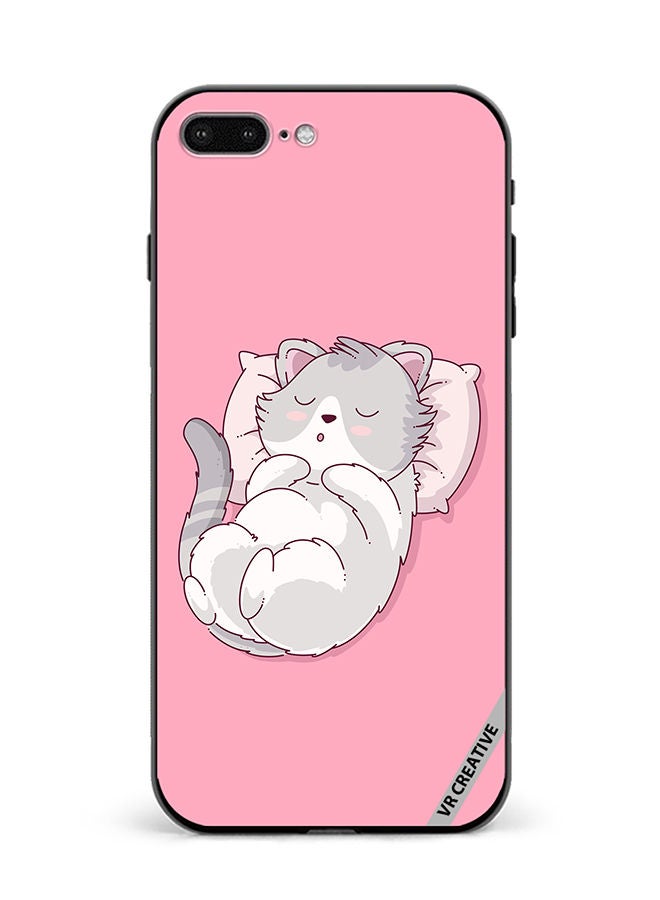 VR CREATIVE Protective Case Cover For Apple iPhone 7 Plus/8 Plus Cozy Cat Design Multicolour - Image 1