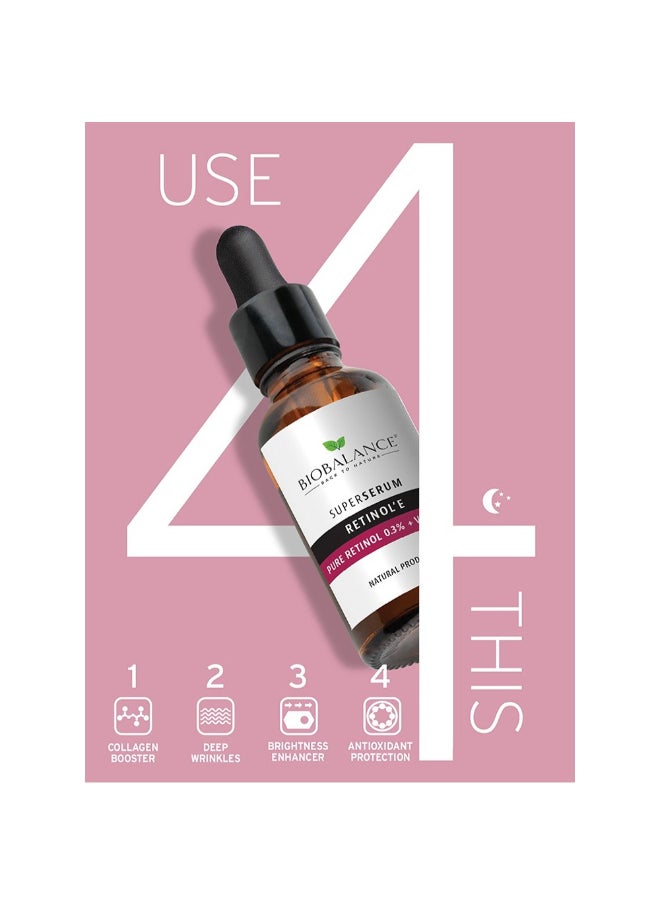 Bio Balance Biobalance Superserum Natural Product, Retinol 0.3% + Vitamin E, 25Ml  - Image 3