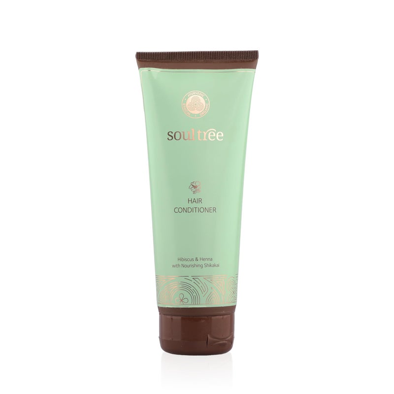 SoulTree Hibiscus Hair Conditioner with Henna & Nourishing Shikakai – 200gm | For Men and Women | Natural Ayurvedic Hair Care for Smooth, Strong, & Healthy Hair - Image 4
