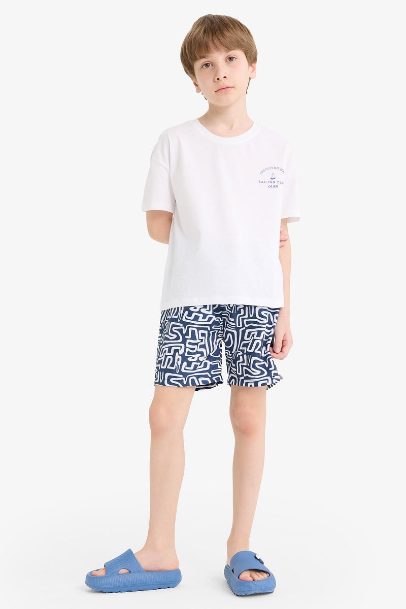 ديفاكتو شورت بحر اولادي أبيض كحلي - Image 2