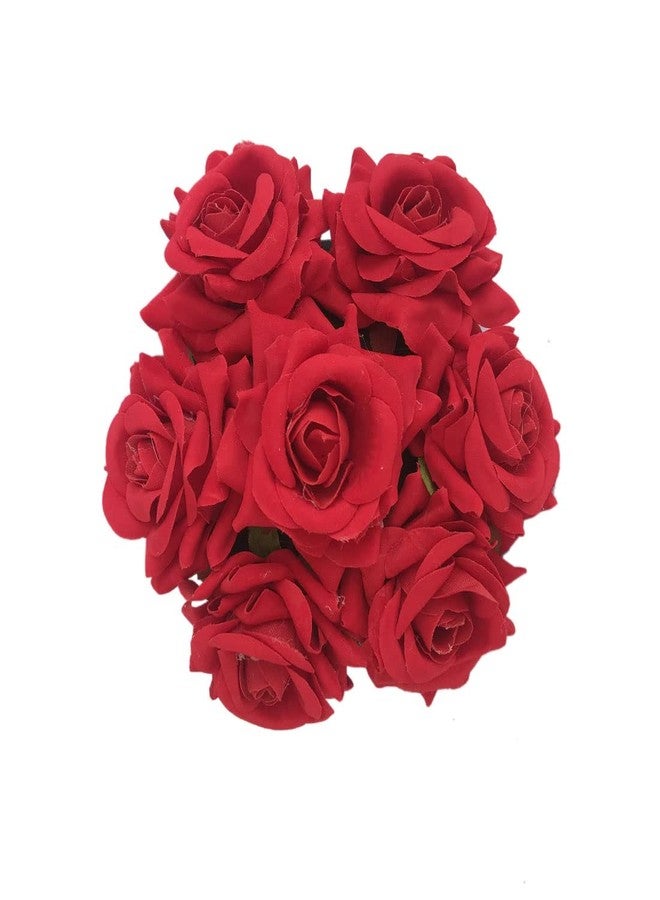 Arooman™ Rose Flower Hair Bun Juda Gajra for women Pack-01 Color- Red - Image 2