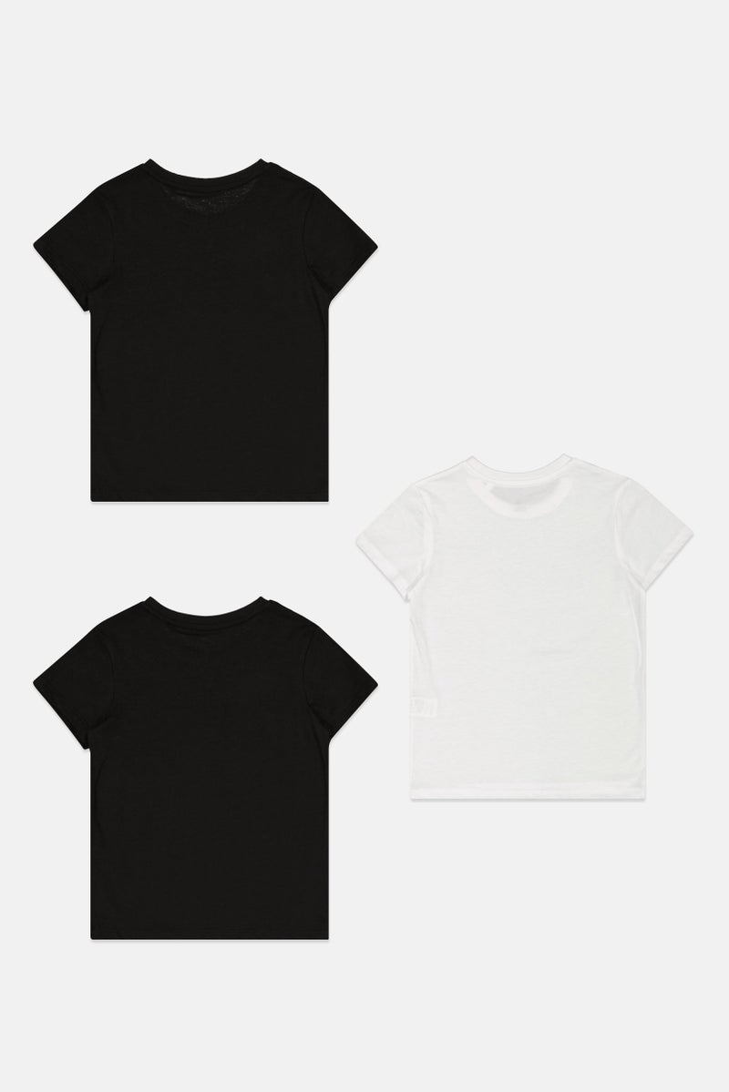 English Laundry Toddlers Boy 3 Pcs Short Sleeves Plain T-shirt, Multicolor - Image 3