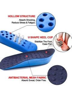 SYOSI Height increasing Insole, Heightening 1.6'' Insole for Men, Arch Support Half-insert Shock-absorbing Heel Lift Pad for Men, Can Be Worn in Socks, Comfortable and Breathable Height-increasing Insole  - Image 2