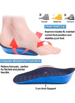 SYOSI Height increasing Insole, Heightening 1.6'' Insole for Men, Arch Support Half-insert Shock-absorbing Heel Lift Pad for Men, Can Be Worn in Socks, Comfortable and Breathable Height-increasing Insole  - Image 3