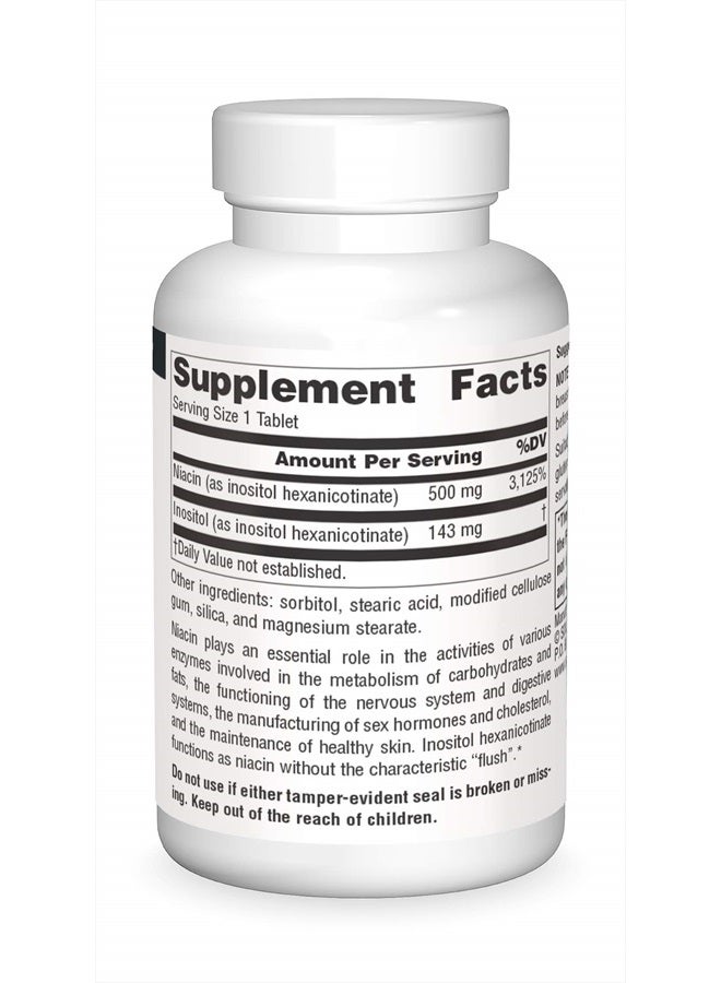 Source Naturals No-Flush Niacin, B-3 for Energy & Cardiovascular Health* 500 mg - 30 Tablets - Image 3