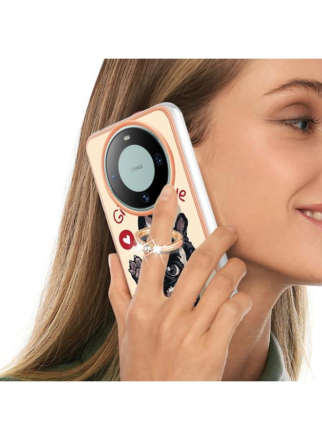 Zaboon Case For Huawei Mate 60 Pro Electroplating Dual-side IMD Phone Case with Ring Holder - Image 5