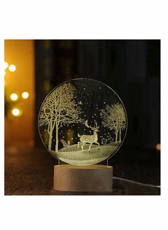 Excefore Wood Light Display Base Sets Wooden LED Display Base Crystal Glass Light Base Stand Wood LED Display Stand for Glass Resin Art, 2Pcs  - Image 4