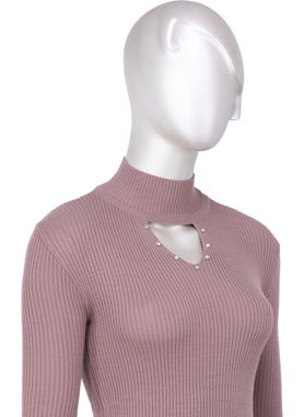 Oppland Women's Half Collar and Stone Long Sleeve Knitted Knitwear Sweater  - Image 5