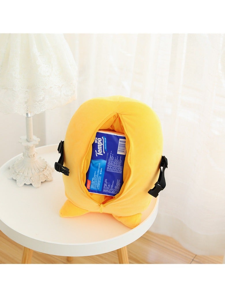 Generic Cartoon cute lazy eggs doll tissue cover Gudetama plush doll paper box car tissue box  - Image 4