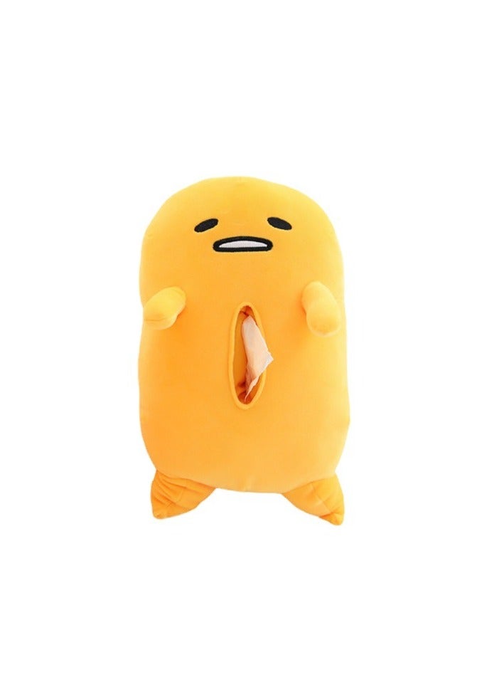 Generic Cartoon cute lazy eggs doll tissue cover Gudetama plush doll paper box car tissue box  - Image 5