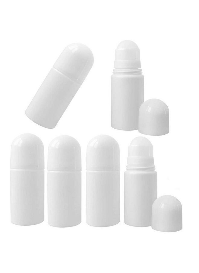 lasenersm 6 Pieces 1.69Oz /50Ml Empty Refillable Roll On Bottles Plastic Roller Bottle Plastic Rollerball Bottles Reusable Leak-Proof Diy Deodorant Containers For Essential Oil Perfumes Balms  - Image 1