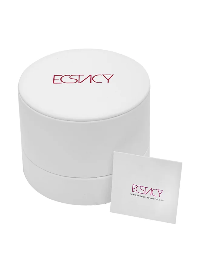 ECSTACY Ecstacy Women's Japan Quartz Movement Watch, Analog Display and Stainless Steel Strap - E22504-SBSP, Silver