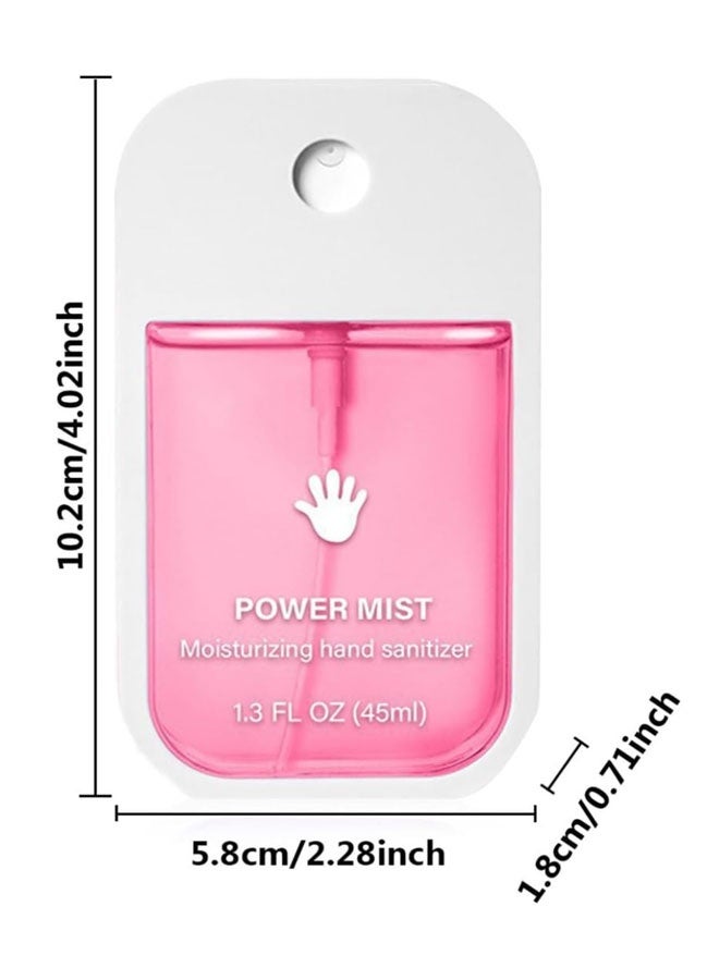 Power Mist Hydrating Hand Sanitizer Spray,Pink ,Portable Spray Bottle with Moisturizing Effect for Daily Hand Hygiene 1.3 FL OZ (45ml) - Image 2