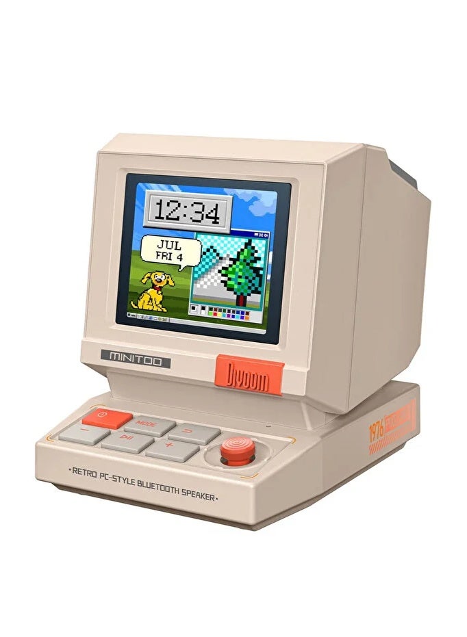 Divoom MiniToo Retro Pixel Bluetooth Speaker - White | 80899 - Image 1