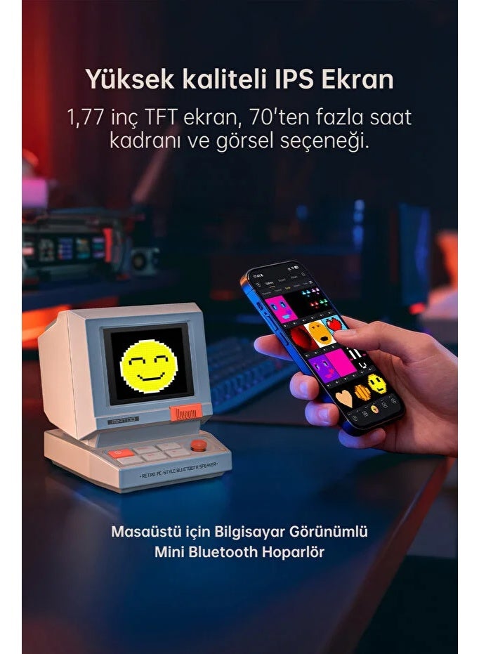 Divoom MiniToo Retro Pixel Bluetooth Speaker - White | 80899 - Image 3