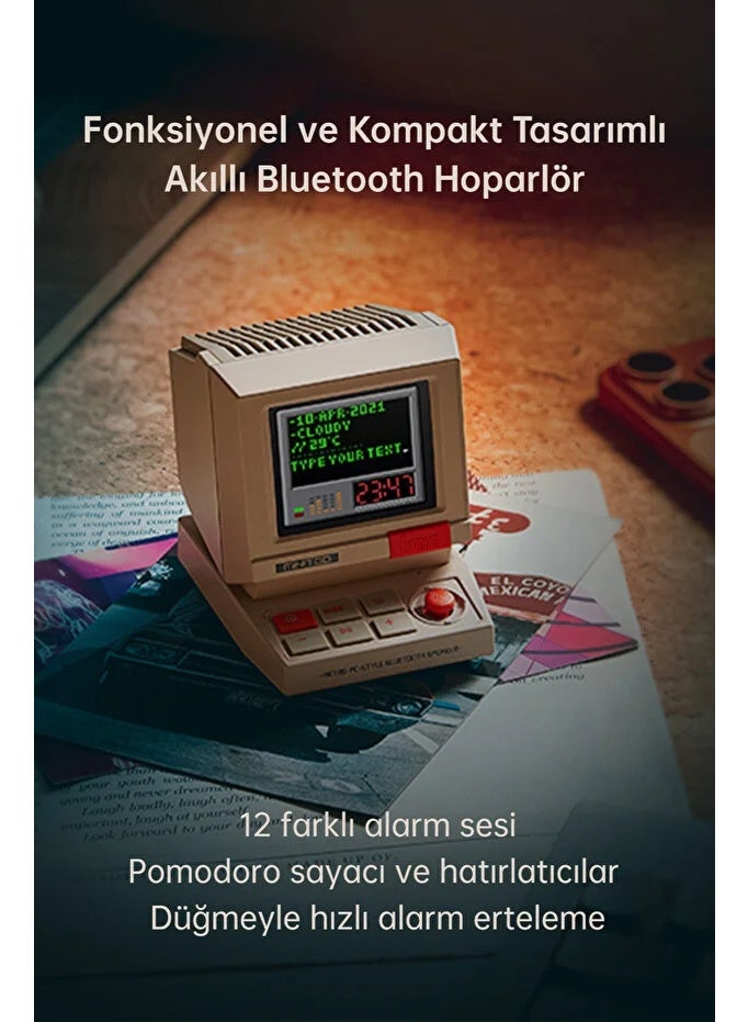 Divoom MiniToo Retro Pixel Bluetooth Speaker - White | 80899 - Image 4
