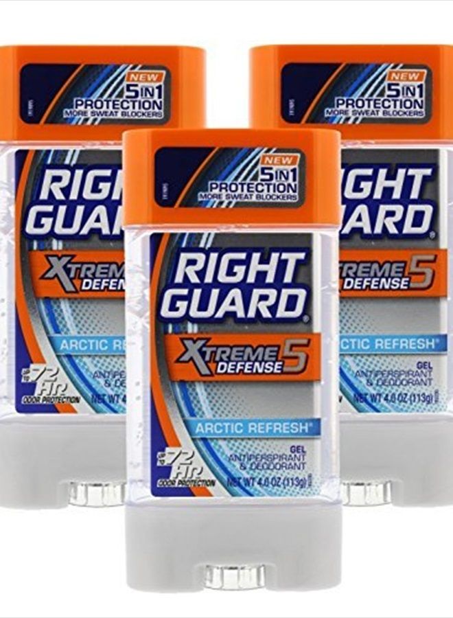 Right Guard Total Defense 5 Power Gel, Antiperspirant and Deodorant, Artic Refresh 4 Ounce (Pack of 3) - Image 1